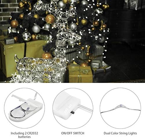 Ooklee® Fairy String Lights Battery Operated, 12 Pack 2m 20 LED Copper Wire Starry Bottle Light, Twinkle Craft Sets Lighting for Table Party Wedding Indoor Jar Christmas Garden Decoration(Cool White)