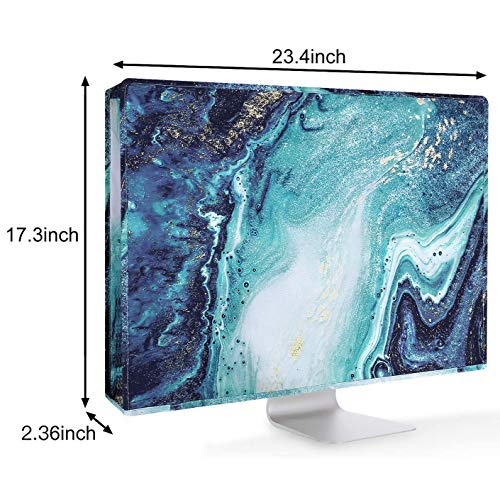 Mosiso Monitor Dust Cover 22, 23, 24, 25 Inch Anti-Static Dustproof Lcd/Led/Hd Panel Case Computer Screen Protective Sleeve Compatible With Imac 24 Inch, 22-25 Inch Pc, Desktop And Tv, Creative Marble #TOP4