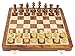 House of Chess - Victorian Staunton Golden Acacia Wood Chess Set - 14 x 14 Inches Wooden Folding Chess Board with Algebraic Notation - Wooden Chess Pieces with King Height 3 Inches + 2 Extra Queens