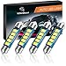 YITAMOTOR 4 Pcs 578 Canbus 41mm 42mm 1.72 Inch LED Bulb Error Free Festoon Bulbs 211 211-2 212-2 Lights with 6000K 2835 Chipsets for Car Interior Dome Map Light (White)