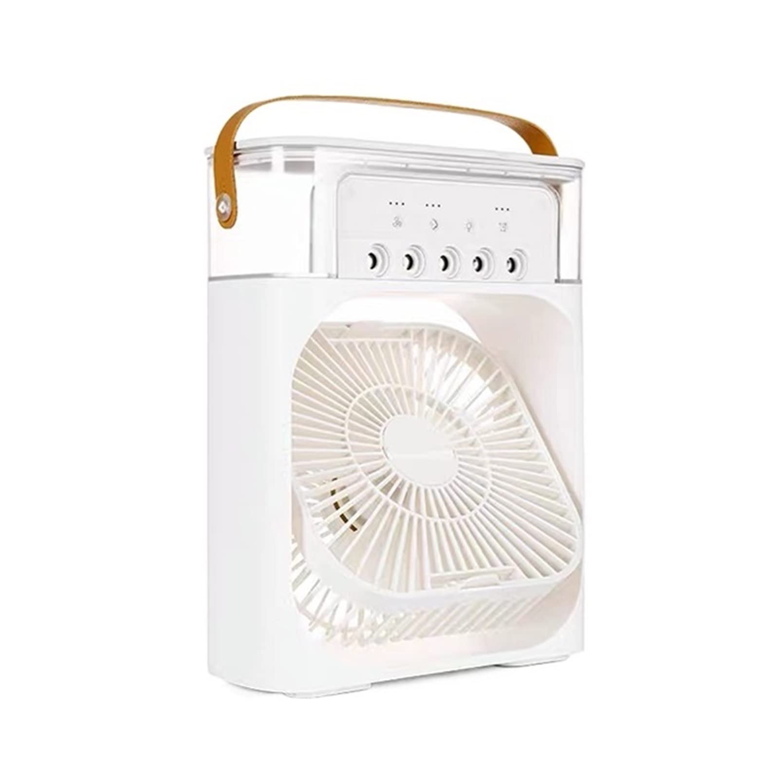 USB Water Mist Fun Humidification Fan Home Outdoor Spray Electric Cooling Air Conditioner Humidifier Airflow Comfort Refreshing Breeze(White)