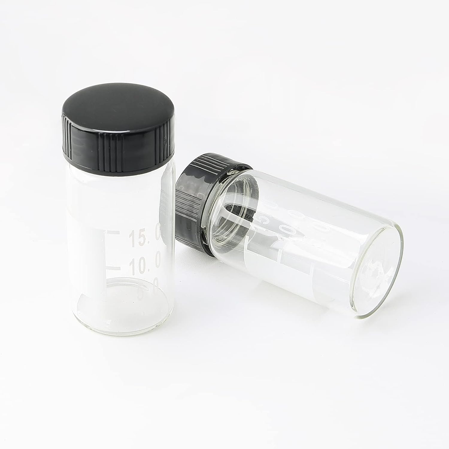 Kesell 28 Pack 20ml Empty Glass Vials Clear Glass Bottles with Screw Cap (4pcs Funnels)