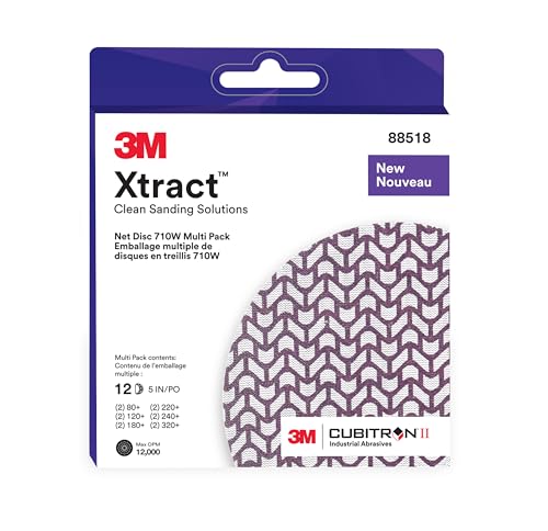 3m Xtract Cubitron Ii Disco De Malla 710w, 127 Mm X Nh, 80 , 120 , 180 , 220 , 240 , 320 , Multi-Pack, 12 Piezas