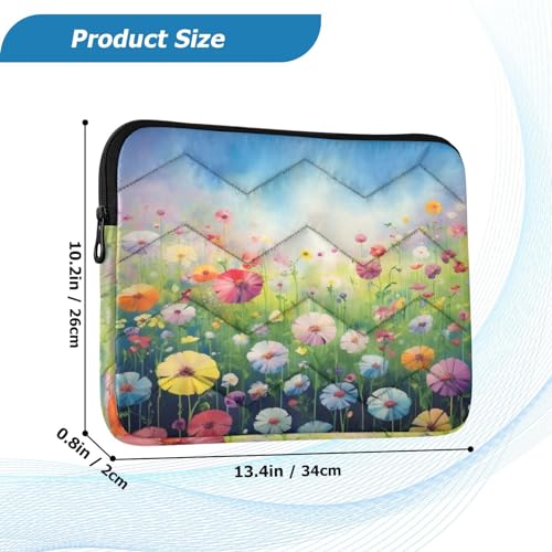 Funda para portátil 13-14 pulg flores impermeable y resistente miniatura 3