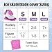 TUYUU Ice Skate Guards,Fuzzy Skate Guards for Hockey Skates Figure Skates Ice Skates.Ice Skate Blade Covers for Toddler Kids Youth Adults Men Women Boys Girls.Skate Soakers (Pink#B, L)