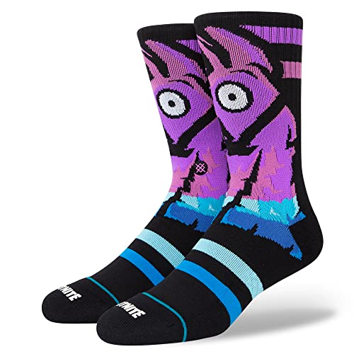 STANCE Gimme The Loot Crew Calcetines Negro Fortnite Crew Llama, Negro, M