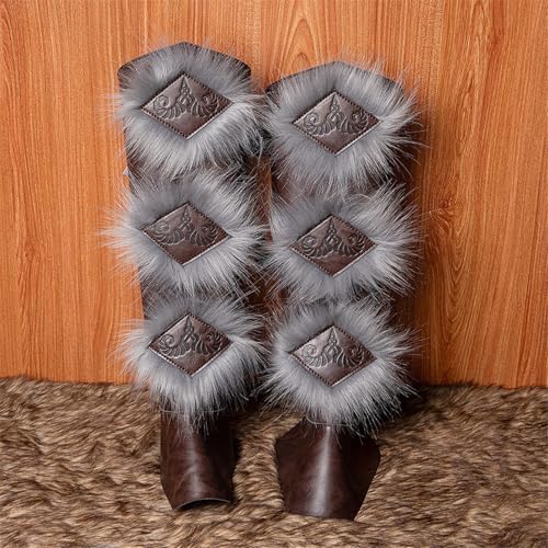 Fundas medievales para botas con textura en relieve para ferias medievales y cosplay 5