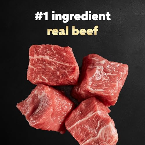 Image of Cesar Simply Crafted Wet Dog Food Toppers, Beef & Chicken, 1.3 oz, 10 Count | Real beef #1 ingredient, 5 key ingredients, no by-products or artificial flavors, slow-cooked, single-serve tubs
