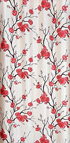 Image of Set of 2 Window Curtains-5 Feet, Red