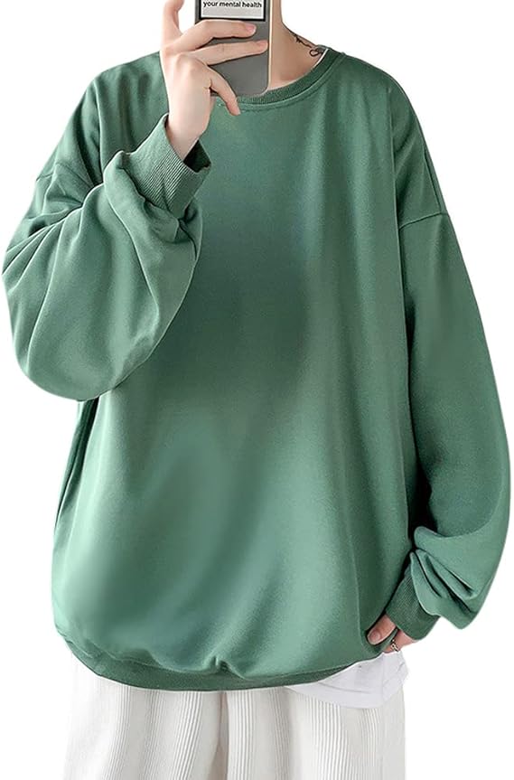 Amazon Co Jp トレーナー ビッグシルエット オーバーサイズ 無地 長袖 パーカー ゆったり メンズ 男女兼用 M 3xl 9カラー展開 春秋服 ファッション