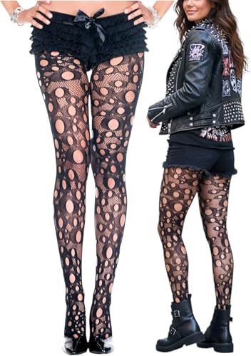 Image of ToBeInStyle Women's Large Mesh Fishnet Patterned Pantyhose Tights