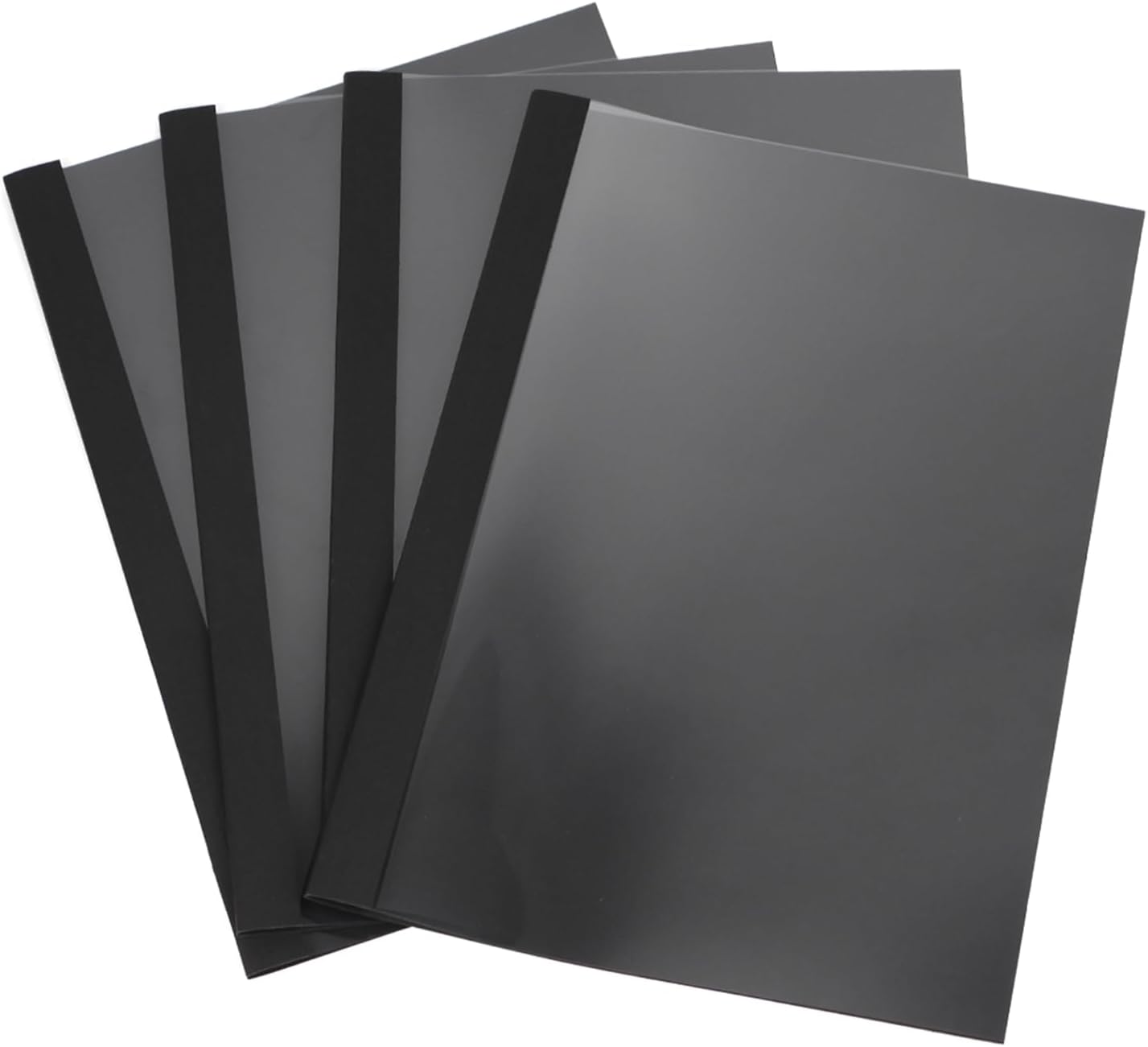 RAYSON Thermal Binding Covers, 15-100 Sheets, 2 mm, 3 mm, 4 mm, 6 mm, 12 mm, A4, Black, Pack of 25