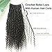 Crochet Boho Faux Locs With Human Hair Curls Knotless Pre Looped Goddess Bohemian Soft Dreadlocks Braiding Hair for Black Women Meadow Hair 18inch 96locs