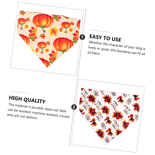 Mipcase 4 Peças De Abóbora Para Decoração De Saliva Bandanas De Outono Triangulares Acessórios Para