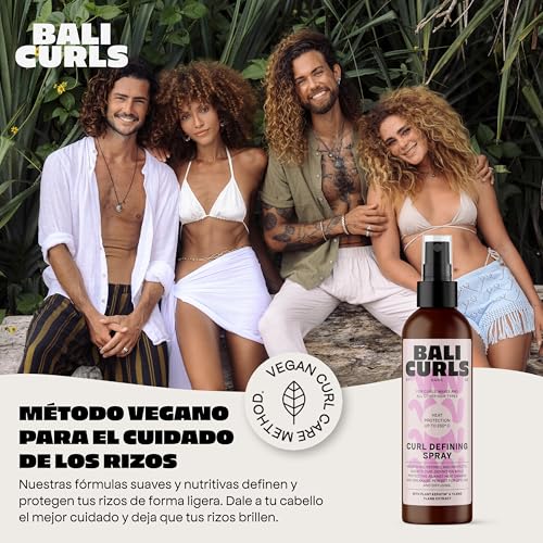 Bali Curls Curl Leave In Spray Difusor-Protector del Calor - Spray termoprotector definiente para cabello rizado - Protección térmica nutritiva para el cabello - Para rizos sanos y protegidos - 150 ml - imagen 3