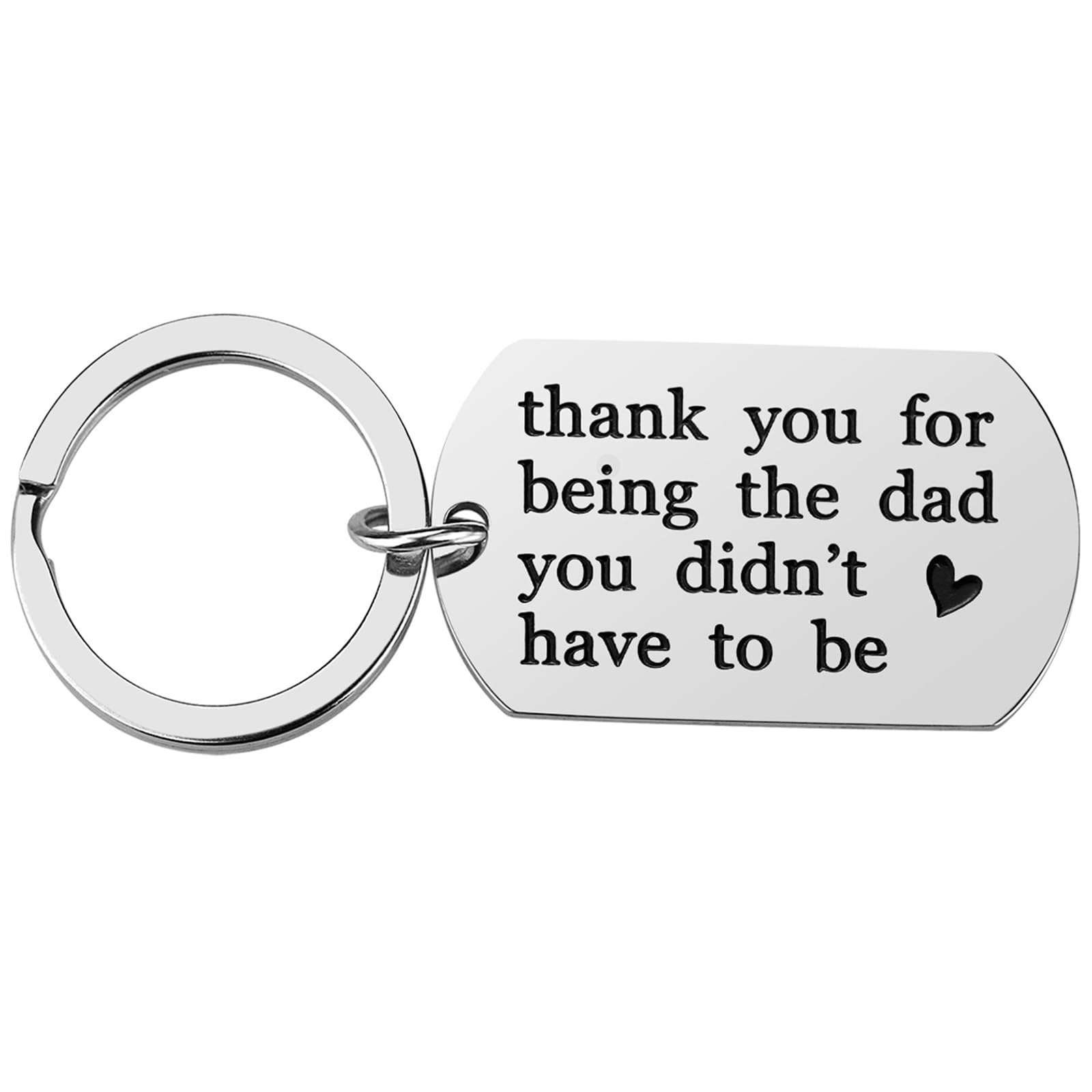 iWenSheng Step Dad Gifts Keychain - Father’s Day Birthday Christmas Gifts for Step Dad from Daughter Son