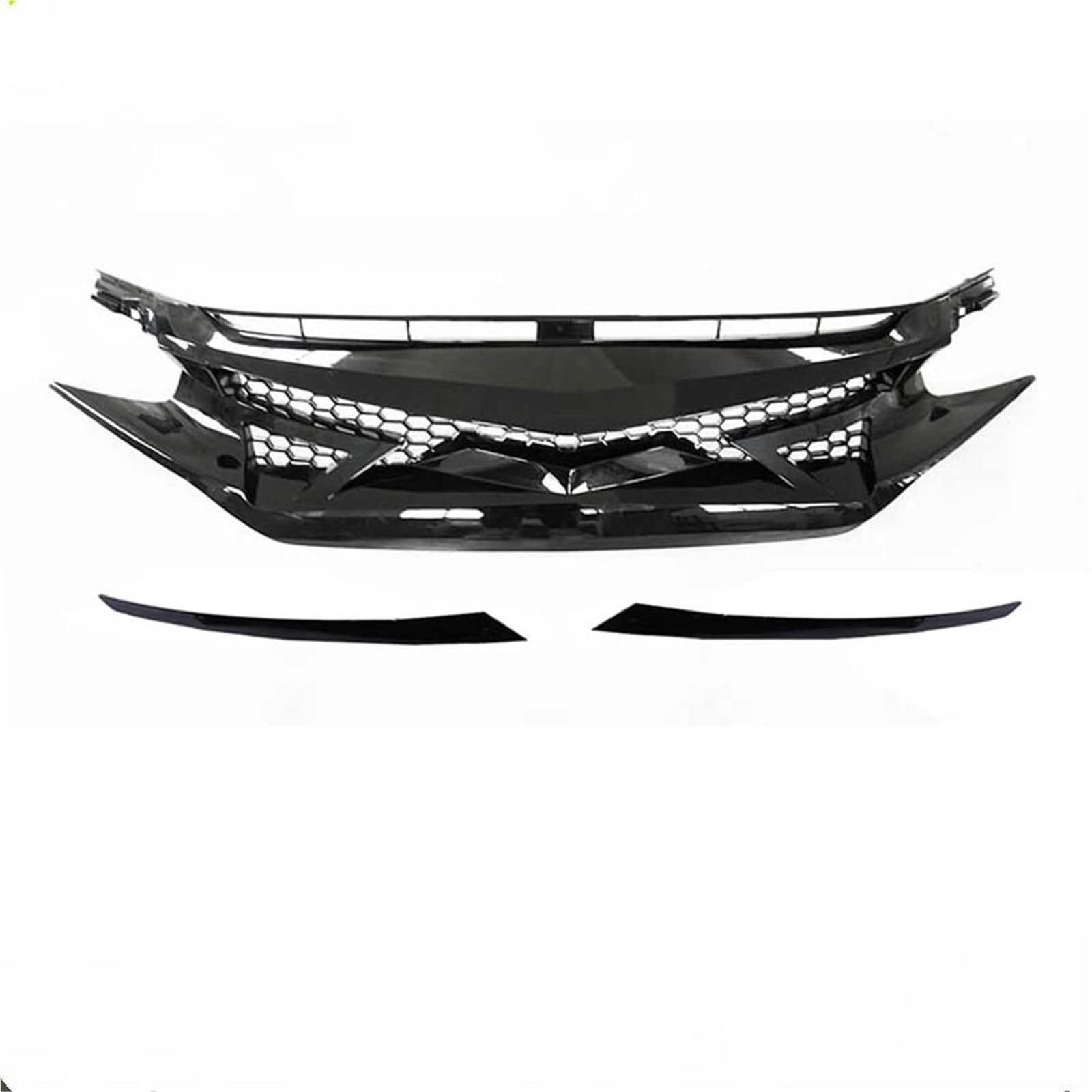 Calandre avant de voiture noire style sport pour vos trajets en Civic 10e et Si