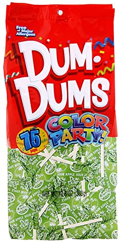 Dum Dums Red And Green Lollipop Bundle Pack With 75 Red Strawberry And 75 Green Sour Apple- 150 Total – With Party Planning Checklist - Christmas Holiday Italian Mexican Parites - Candy Table Gifts #TOP2