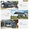 Sophia & William Carport Storage Shed 13×24 ft Portable, Heavy Duty Car Port Canopy Garage Shelter with Sidewalls