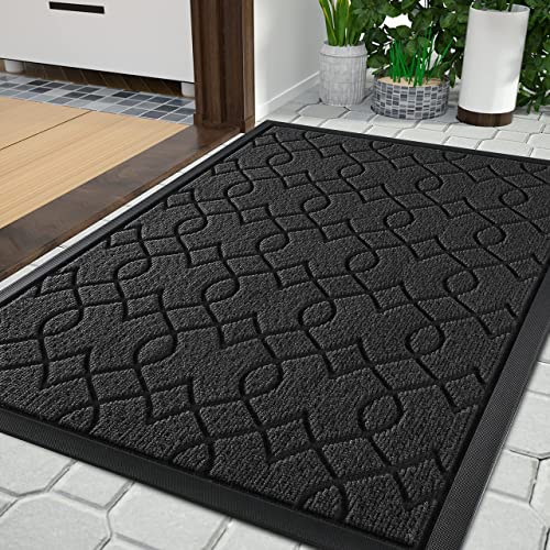 Yimobra Outdoor Door Mat, Heavy Duty Water Absorbent Mud Resistant Easy Clean Entry Outdoor Mats,Non Slip Backing