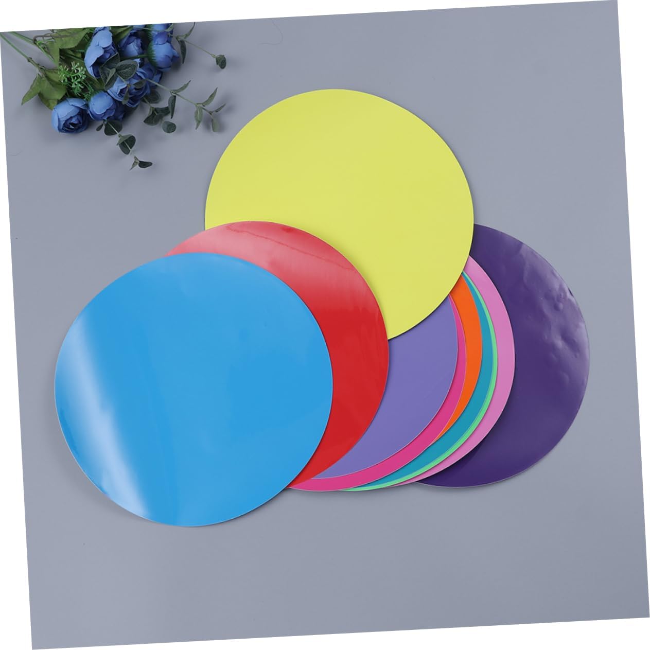 Happyyami 20pcs Dry Erase Circles Stickers Expo Markers Dry Erase Removable Vinyl Dot for School Training