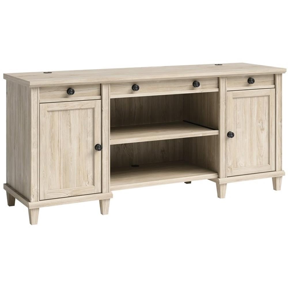 Sauder Hammond Home Office Credenza Desk in Chalk Oak, Chalk Oak Finish