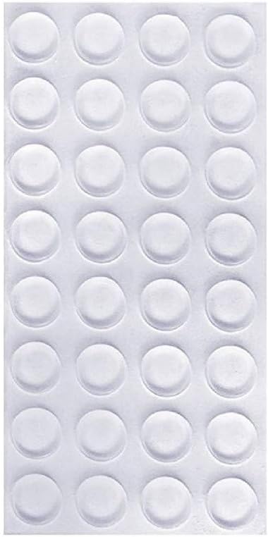HAWORTHS Small Door Bumpers Self-adhesive Clear Rubber Feet Tiny Bumpons-Clear Cylindrical 8mm (Dia) X 2.2mm (H) 100 Pack