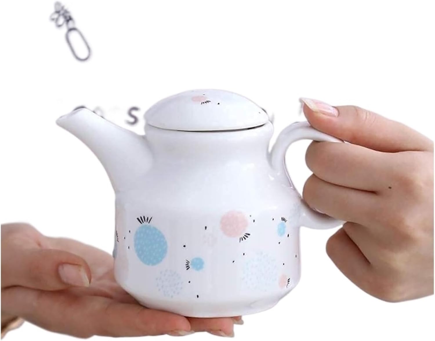 Oil and Vinegar Dispenser Flowers Tabletop Porcelain Vinegar Bottle 350ml,Dinner Liquidwith Cap Dust Proof and Leak Cooking