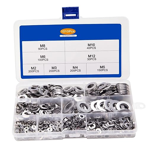 Rondelle plate acier inoxydable Mobestech par 1010 pièces pour joints plats de maison