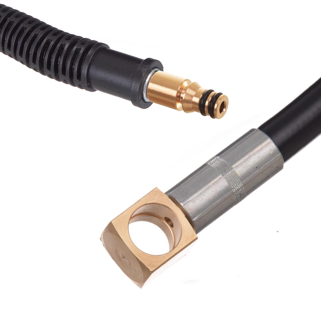 TECHKAR Tuyau Flexible Haute Pression 200bar Longueur 15m Compatible avec Les nettoyeurs Haute Pression Parkside PHD 150 170 avec Tambour et Cube