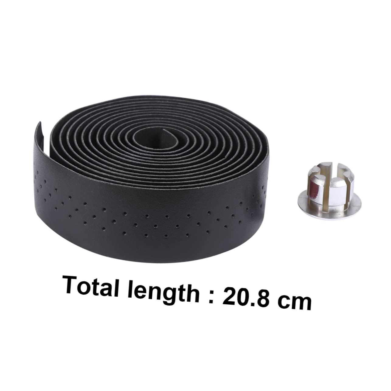 Yardwe 3sets Nastro Manubrio Pu Pelle Con Assorbimento Degli Urti Design Antiscivolo Facile Da Installare Per Bici Da Strada e Mountain Bike Nero
