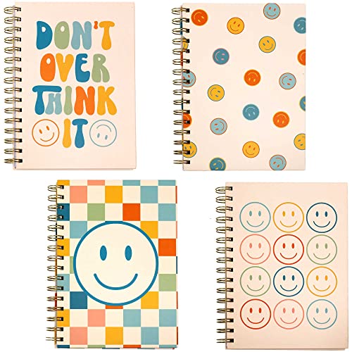 Carnet A5 Happy Face THiNKABLE cahier de notes pour école et bureau lot de 4