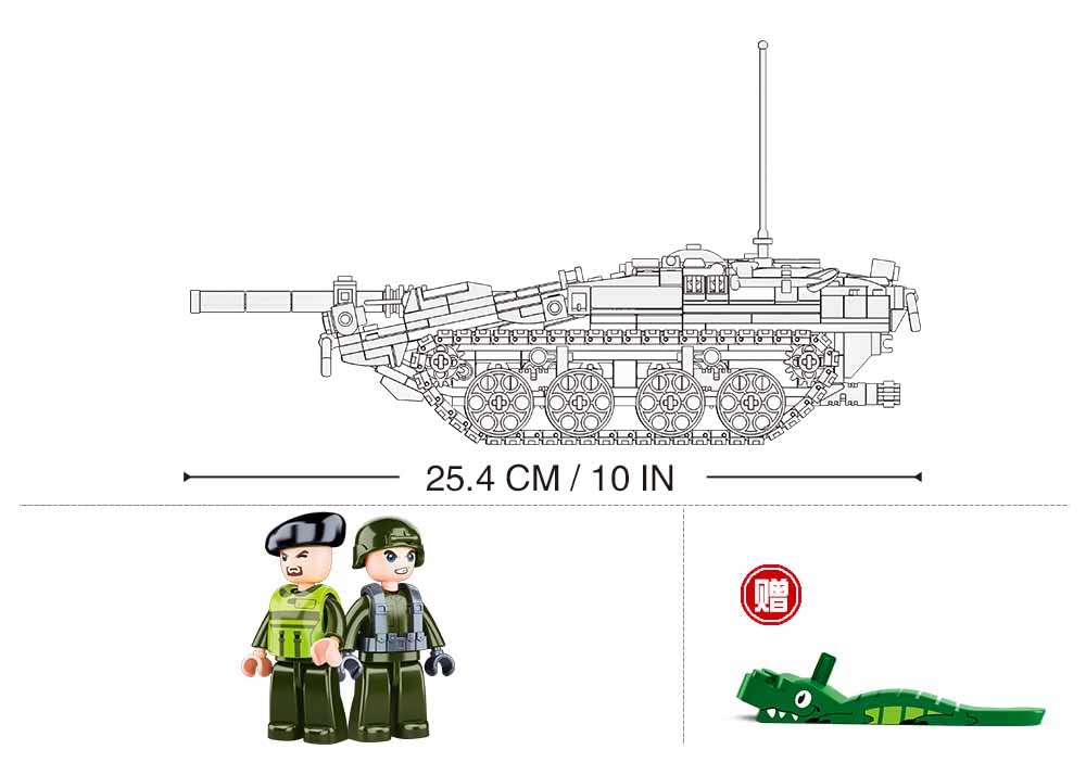 Sluban M38-B1010 ModelBricks-STRV103 Main Battle Tank 692PCS