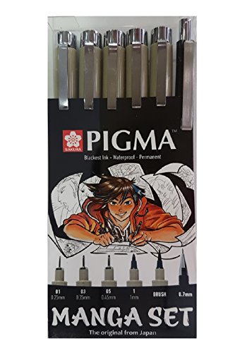 Manga set - Sakura Manga 5 Set Pigma Pens and Technical Pencil Set
