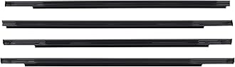 MotorFansClub 4Pcs Weatherstrip Window Sealing Fit for Mitsubishi Outlander 2006 2007 2008 2009 2010 2011 2012 Sealing Strip Door Trim, Black Color