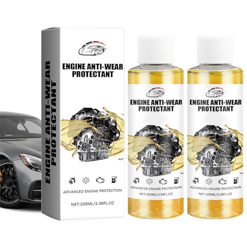 Engine Anti-Wear Protectant, Highly Effective Engine Protection Additive, for Noise Reduction, Anti Shake, Car Maintenance Protection Tool (2PCS)