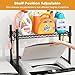 ULIFHOME U16 Upgraded Washer Dryer Stacking Rack for Narrow Laundry Room and Bathroom, Metal Over Washer and Dryer Storage Shelves for Saving Space, 29.5