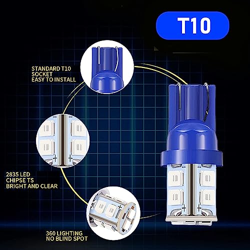 ZKFAR 24 Pack Dome Light LED Car Bulb Kit Set, T10 31 mm 42 mm Festoon Bulbs, Interior Car Lights Bulbs, LED Replacement Bulbs for Car Dome Map Door Courtesy License Plate Lights (Blue) - Thumbnail 4