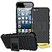 Produktbild FoneExpert® iPhone 5C Handy Tasche, Hülle Abdeckung Cover schutzhülle Tough Strong Rugged Shock Proof Heavy Duty Case für Apple iPhone 5C + Displayschutzfolie (Schwarz)