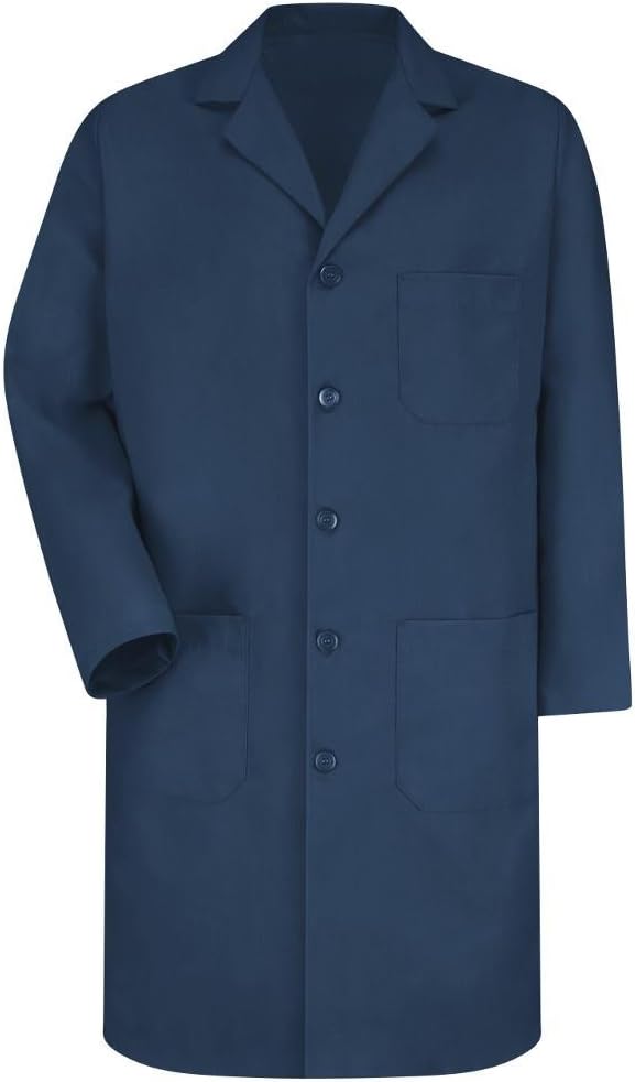 EWC Men's Full-Length Lab Coat, White