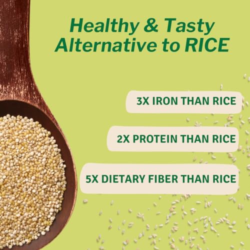 Image of Just Organik White Quinoa 1kg | certified Organic | Superfood Quinoa Rice | Complete Plant Protein with All Essential Amino Acids | Gluten-Free, Fiber and Nutrient-Rich | Supports Heart & Digestive Health