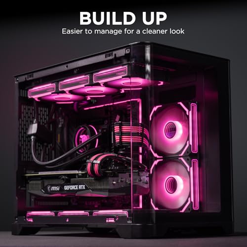 Image of AsiaHorse Upgraded 16AWG PSU Cable Extension Sleeved Custom Mod GPU PC Power Supply Soft Braided Cables (Black-Pink) with Two Color Comb Kit 24P /8P to 6+2P /8P to 4+4P 30CM