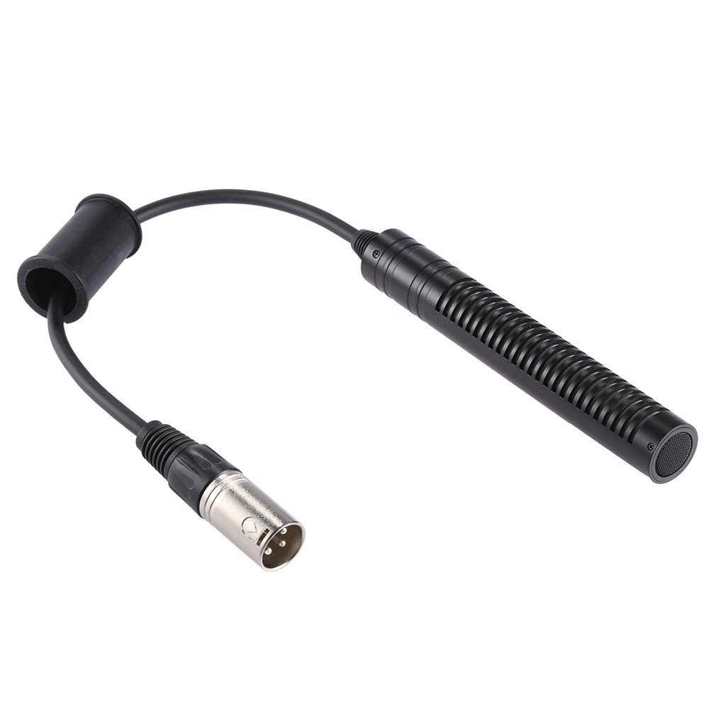 Andoer Microfono XLR Condensatore Stereo Microfono per Videocamera per Sony Panasonic Videocamera Intervista Registrazione VideoIntervista Registrazione Video