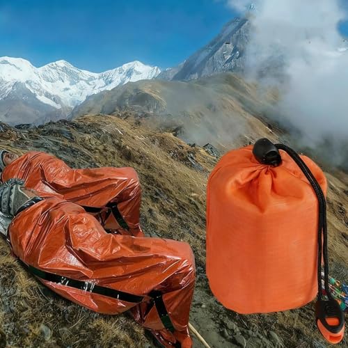 Sac de Couchage Portable | Équipement Anti Vent | Couverture Thermique pour Camping,pour Adultes Hommes Femmes Adolescents Randonnée Trekking Pêche Aventure – Image 4