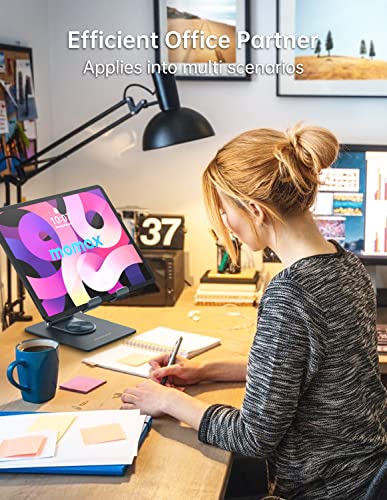 Momax Ipad Stand For Desk, 360° Rotating Ipad Swivel Stand For Writing And Drawing, Foldable Aluminum Tablet Stands And Holders Adjustable For Store Pos Office Showcase Reception Kitchen Desktop #TOP3