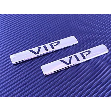 Amazon Vip エンブレム クロームメッキ 2個セット クラウン マジェスタ セルシオ レクサス シーマ アリスト セドリック グロリア フーガなどに エンブレム 車 バイク