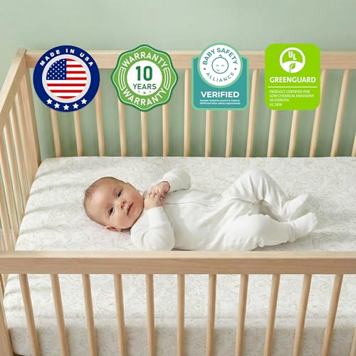 Image of Dream On Me 2-in-1 Serene Snooze Baby Crib Mattress, GREENGUARD Gold