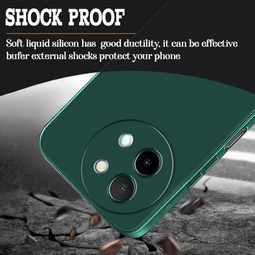 Image of Back Cover for Vivo Y38 5G / Y58 5G | Full Camera Protection | Premium Liquid Silicon Case | Flexible Bumper Case for Vivo Y38 5G / Y58 5G (Green)