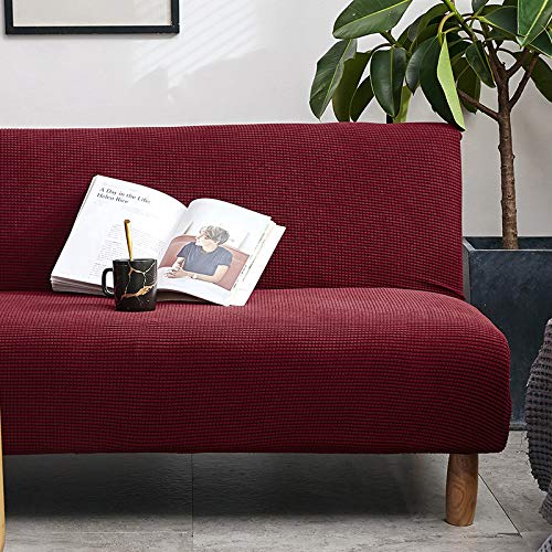 Elastic Stretch Sofabezug 1/2/3/4 Sitzer Sof Schonbezug Couchbezüge Für Universalsofas Wohnzimmer Schnitt L-förmiger Schonbezug Rotwein