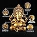 Aqila Attire Decorative Lord Ganesha Statue | Gold Finish Hindu God Idol | Idol for Pooja Room | Statue for Home and Office Decor (Golden, 3.5 x 2 inches)